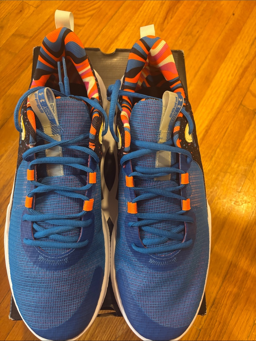 Under Armour Men's Blue & Orange Performance Sneakers UA Flow Futr